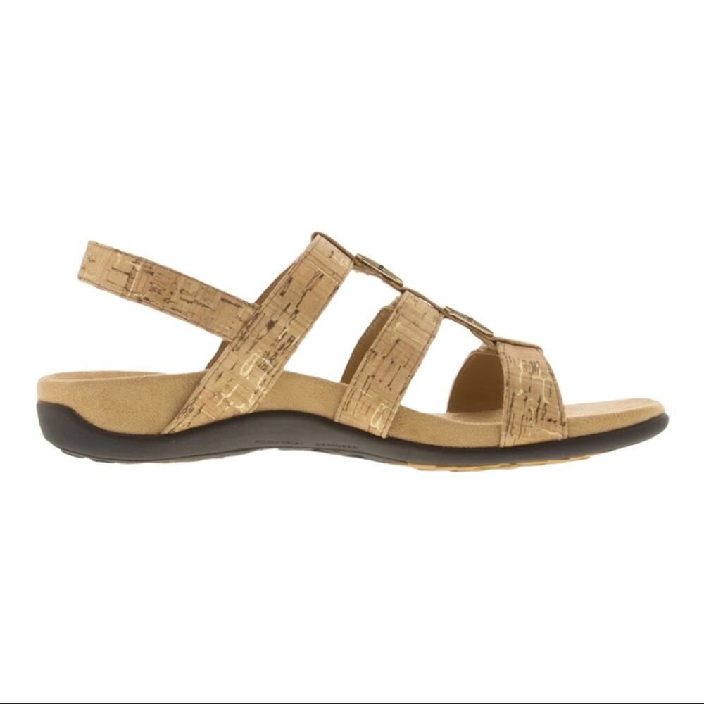 VIONIC WOMENS REST AMBER GOLD CORK Orthaheel Size 10